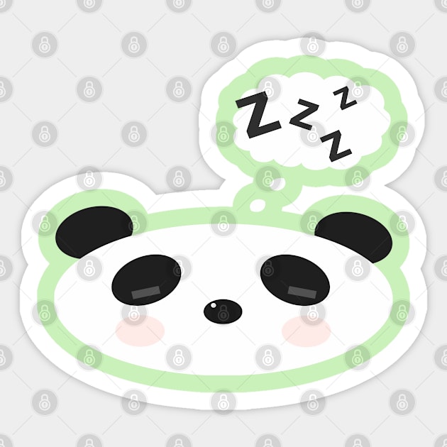 Sleeping Kawaii Panda Sticker by deftdesigns